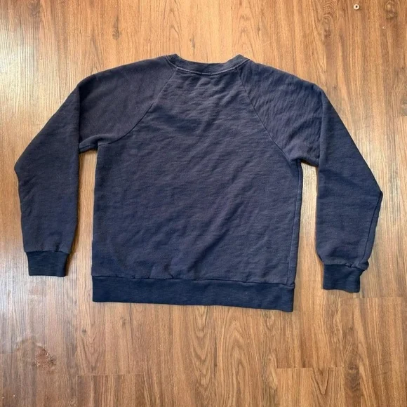 J. Crew Large Navy Blue Horse Print Women’s Crewneck Sweatshirt - Picture 2 of 2